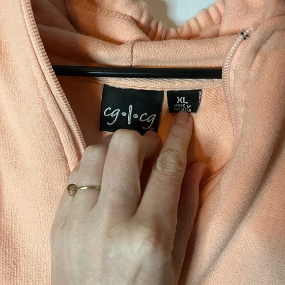 Peach Zip-Up Hoodie for Women - Picture 4 of 4